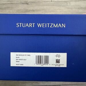 Stuart Weitzman Black Sandals in Blue Box